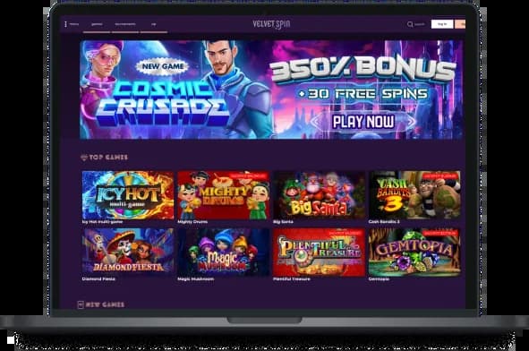 Velvet Spins Casino Australia Desktop